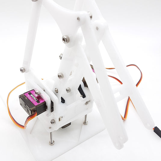 4 DOF White Acrylic Robotic Arm MG90s Kit Online