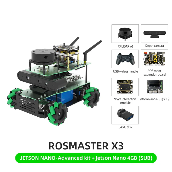 Load image into Gallery viewer, ROSMASTER X3 ROS Robot with Mecanum Wheel