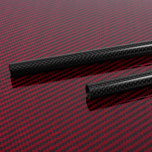 High Quality 3K Twill Roll Wrapped Carbon Fibre Hollow Round Tube - Gloss