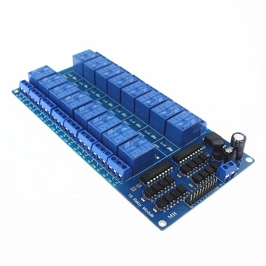 16-Channel Relay Module Board With Optocoupler