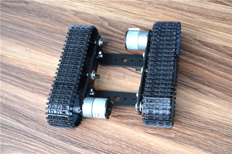 Load image into Gallery viewer, Aluminium Tank Robot Chassis with Dual 12V Motors - ThinkRobotics.in