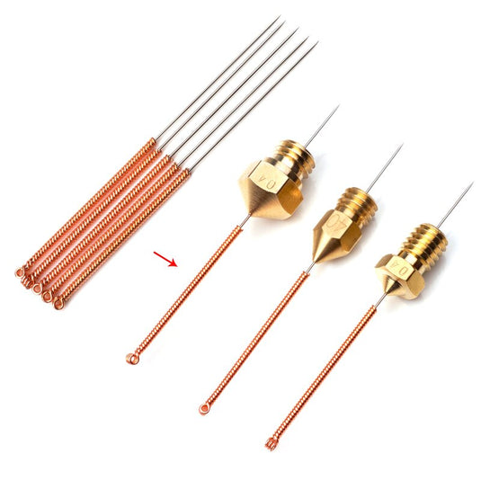 Extruder Nozzle Cleaning tool - 0.4mm Bendable Drill Bit (5 pcs)
