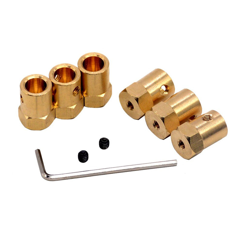 Load image into Gallery viewer, Hexa Brass Motor Coupler