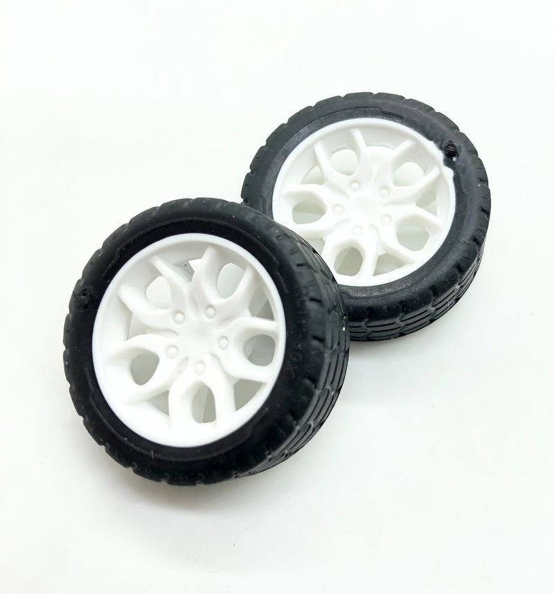 Load image into Gallery viewer, Rubber Car Wheels 30mm (Pack of 2)