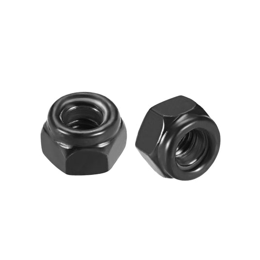 Metric Steel Nylon-Insert Locknuts - Black Oxide (Pack of 10)