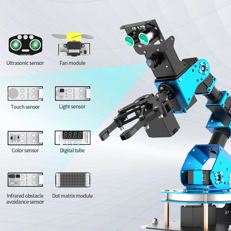 Load image into Gallery viewer, ArmPi FPV AI Vision Raspberry Pi ROS Robotic Arm