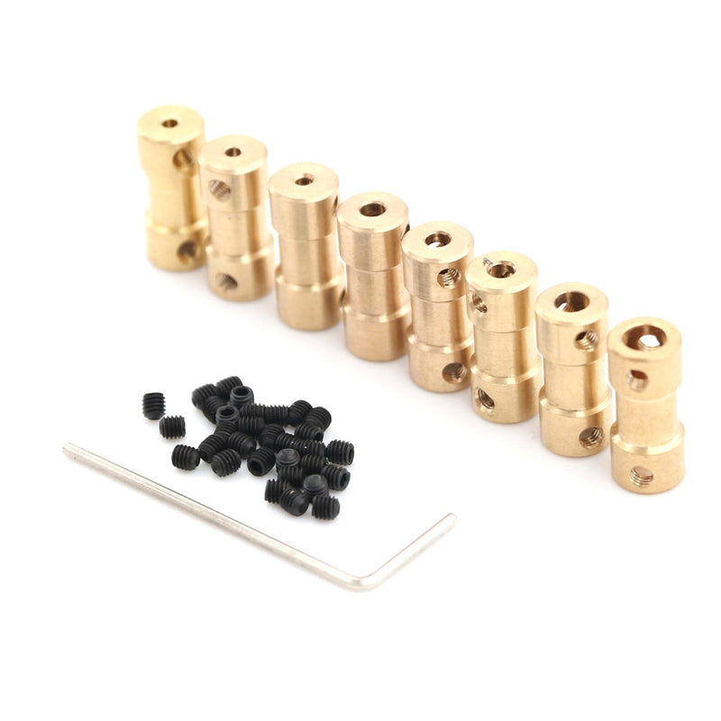Load image into Gallery viewer, Brass Rigid Motor Shaft Coupler (1 pc)
