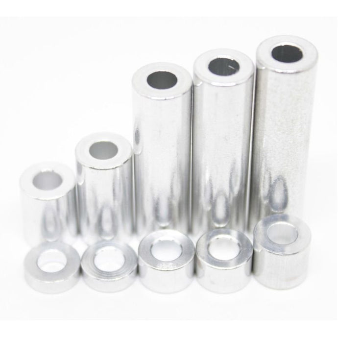 Aluminium Spacers - No threads (Pack of 10)