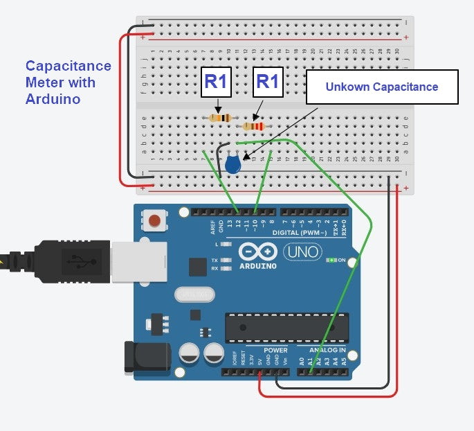 How to Capacitance Meter with Arduino – ThinkRobotics.com