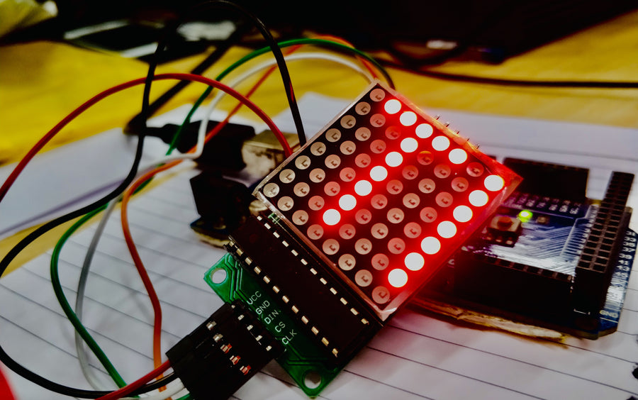 Interfacing an 8x8 Matrix with Arduino, using MAX7219