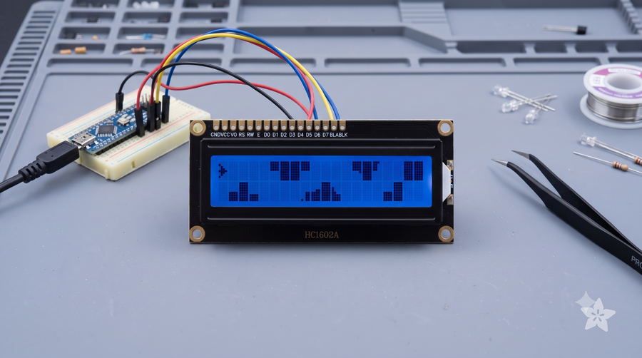 Building an LCD Obstacle Dodging Mini-Game