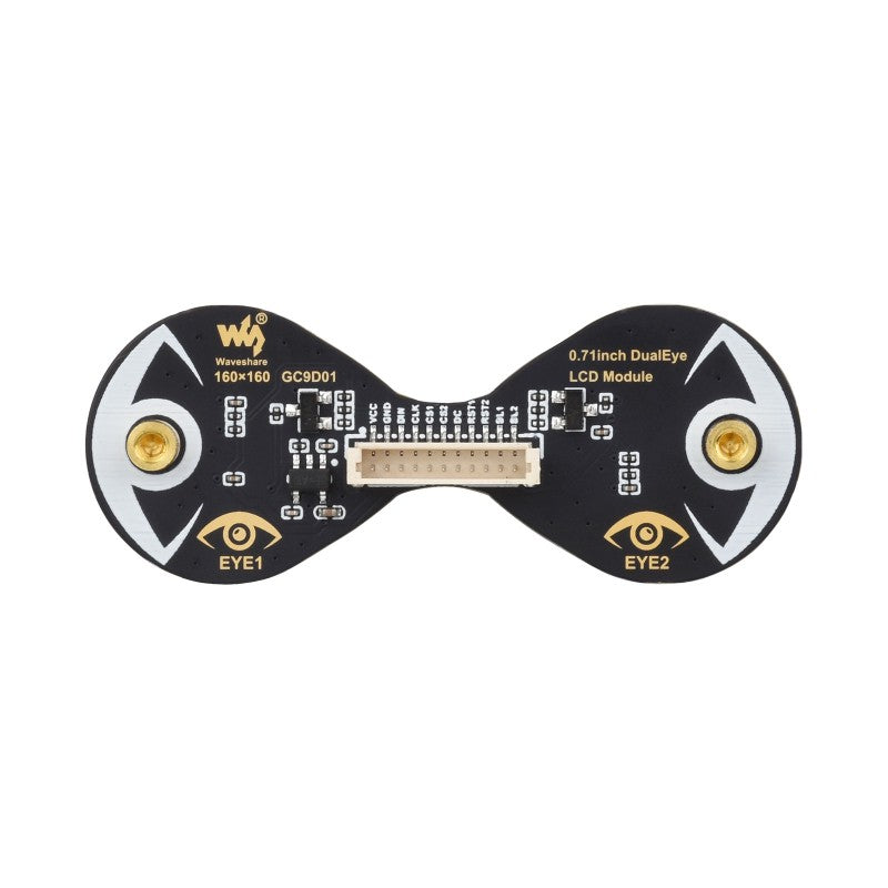 0.71inch Double Eye Round LCD Display Module, 160x160 Resolution