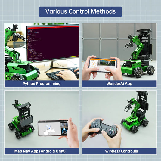 Hiwonder JetAuto Pro AI Robot Car with 6DOF Vision Robotic Arm, Support ROS1 ROS2