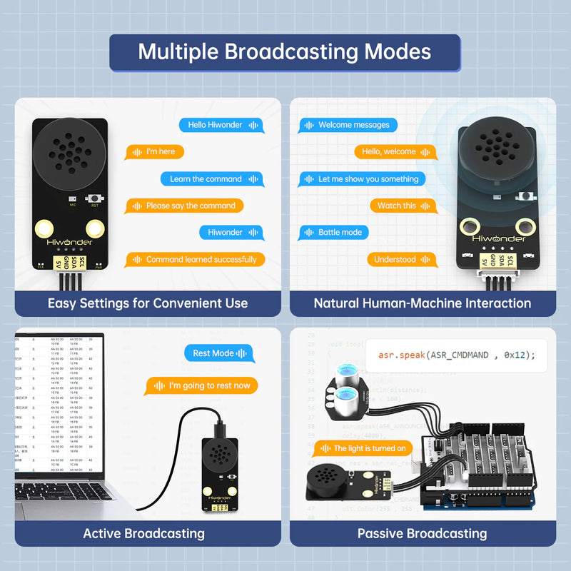 Load image into Gallery viewer, Hiwonder WonderEcho AI Voice Recognition Module
