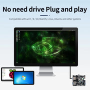 USB3.0 HUB Expansion Board (1 to 4) for Raspberry Pi 5/4B/Jetson/RDK series