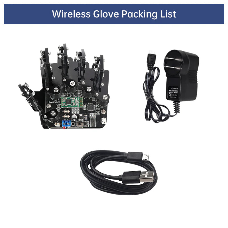 Load image into Gallery viewer, Hiwonder Wireless Glove Open-source Somatosensory Mechanical Glove for Robot Control
