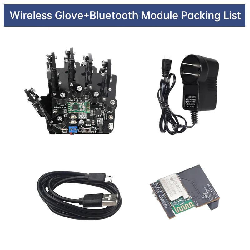 Load image into Gallery viewer, Hiwonder Wireless Glove Open-source Somatosensory Mechanical Glove for Robot Control
