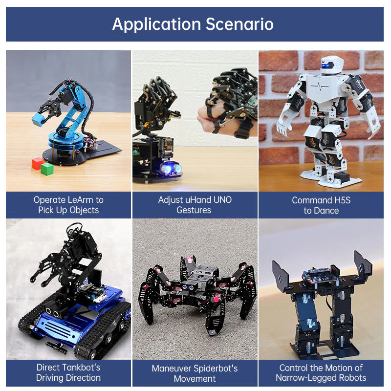 Load image into Gallery viewer, Hiwonder Wireless Glove Open-source Somatosensory Mechanical Glove for Robot Control
