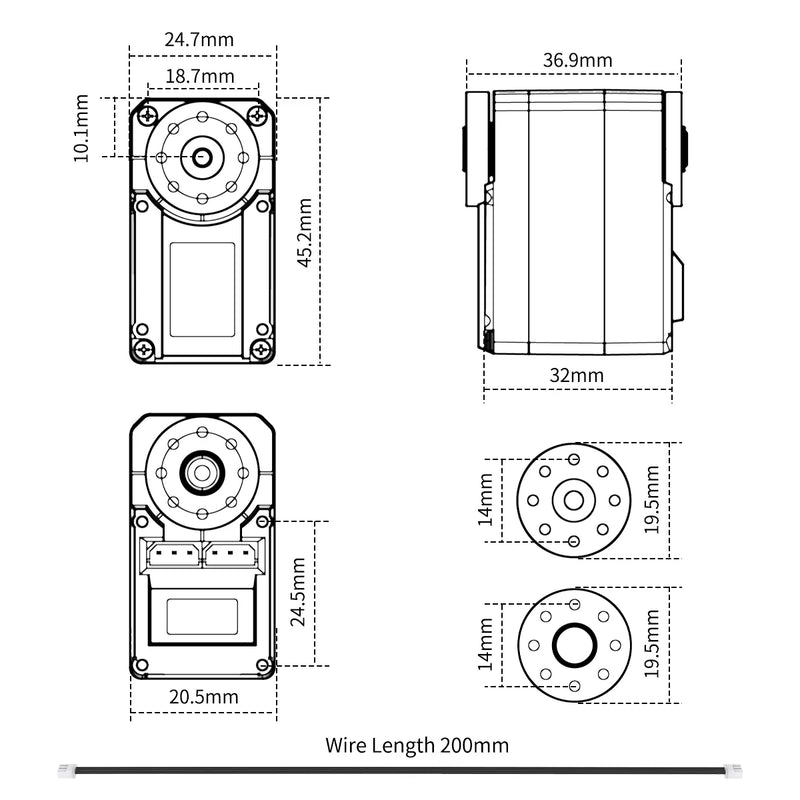 Load image into Gallery viewer, Hiwonder LX-16A Full Metal Gear Serial Bus Servo with Real-Time Feedback Function for RC Robot
