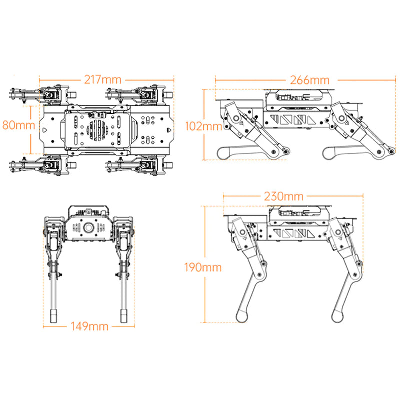 Load image into Gallery viewer, PuppyPi ROS Quadruped Robot with Raspberry Pi, Integrated with Large AI Model (ChatGPT)
