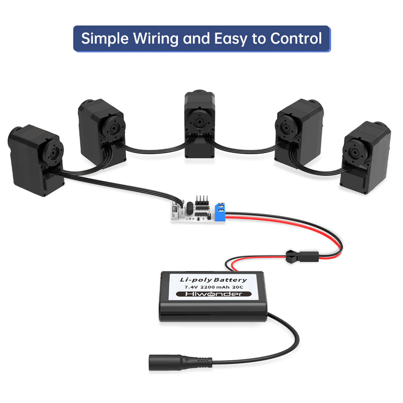 Load image into Gallery viewer, Hiwonder LX-16A Full Metal Gear Serial Bus Servo with Real-Time Feedback Function for RC Robot
