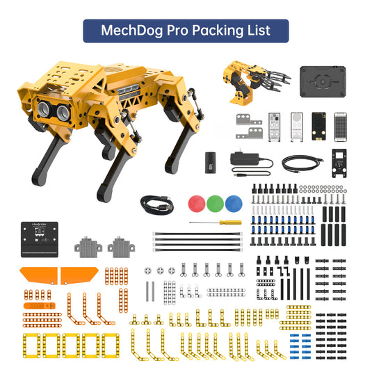 Hiwonder MechDog Pro Open-Source AI Robot Dog with Robot Arm