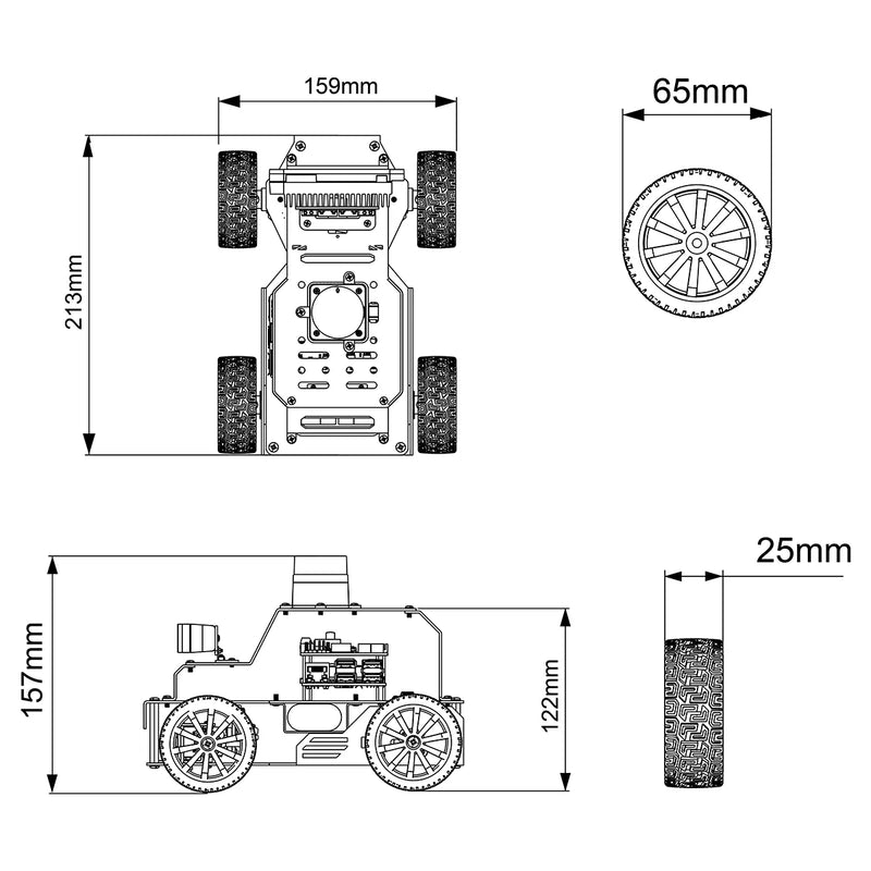 Load image into Gallery viewer, Hiwonder Raspberry Pi 5 Robot Car MentorPi A1 Ackermann Chassis ROS2
