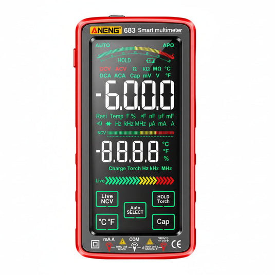 ANENG 683 Rechargeable Digital Multimeter with Large Touch Screen and Anti-Burn Technology