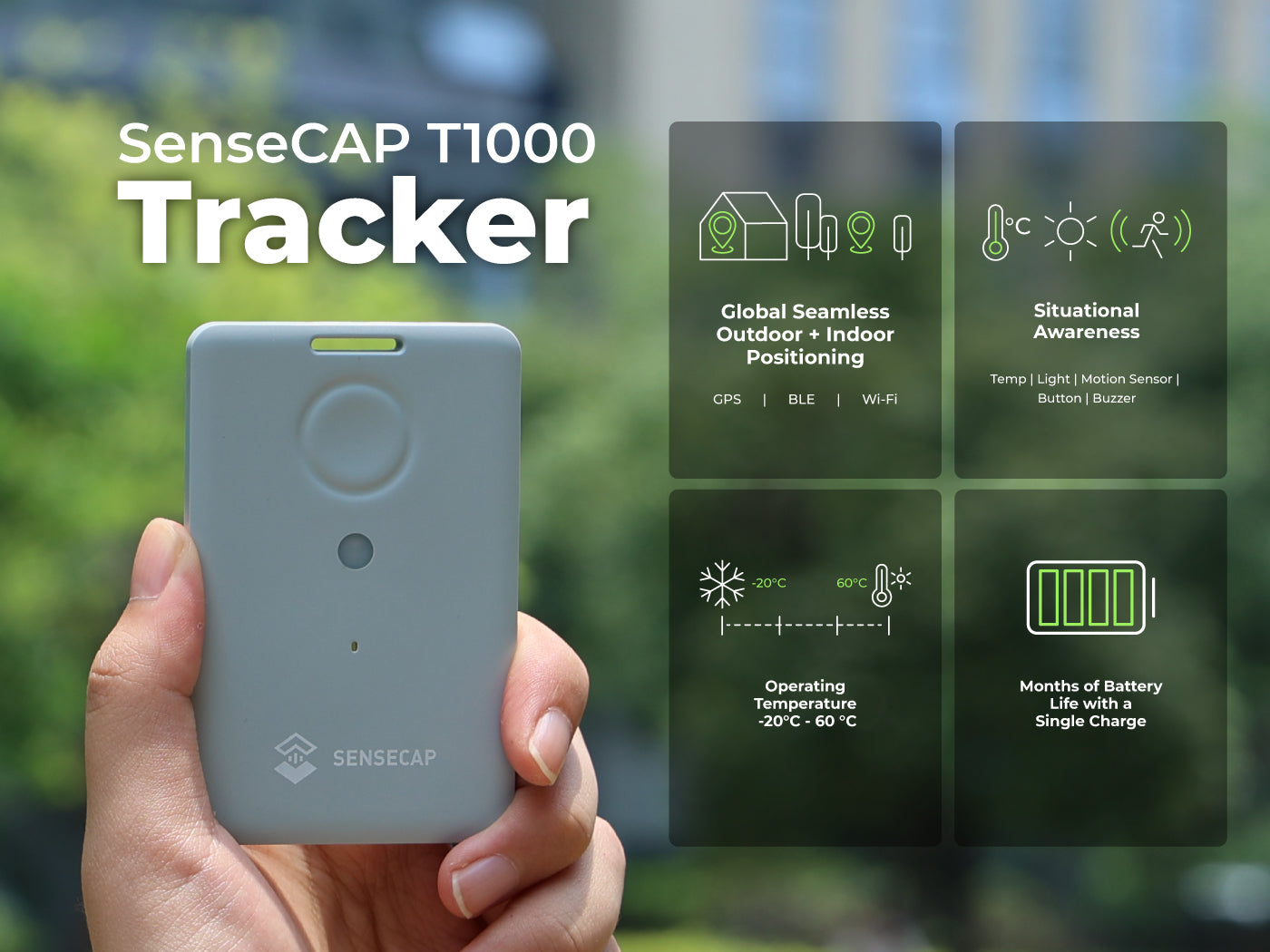 SenseCAP T1000 LoRaWAN Tracker for Indoor and Outdoor Positioning