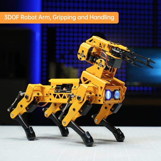 Hiwonder MechDog Pro Open-Source AI Robot Dog with Robot Arm