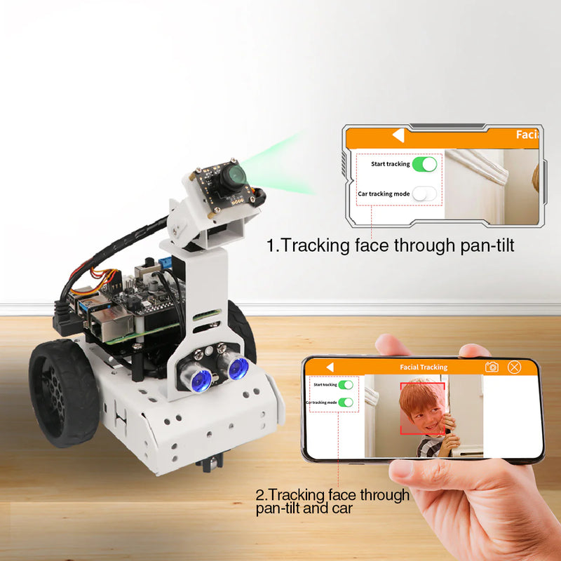 Load image into Gallery viewer, GoGoPi Hiwonder Raspberry Pi 5 Intelligent Vision Robot Car Python Program
