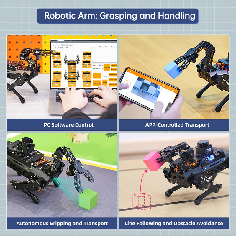 Load image into Gallery viewer, PuppyPi ROS Quadruped Robot with Raspberry Pi, Integrated with Large AI Model (ChatGPT)
