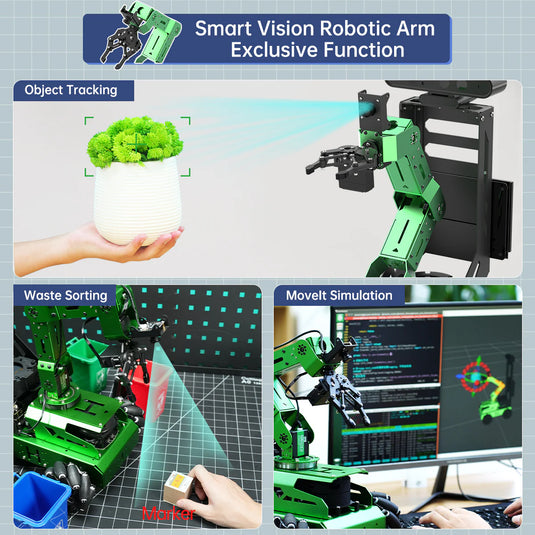 Hiwonder JetAuto Pro AI Robot Car with 6DOF Vision Robotic Arm, Support ROS1 ROS2