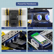 Hiwonder miniAuto AI Vision Robot Base on Arduino UNO R3 Controller with 360° Omnidirectional Mecanum Wheels