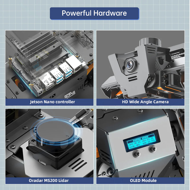 Load image into Gallery viewer, Hiwonder ROSPug Quadruped Bionic Robot Dog Powered by Jetson Nano ROS Open Source Python Programming

