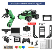 Hiwonder JetAuto Pro AI Robot Car with 6DOF Vision Robotic Arm, Support ROS1 ROS2