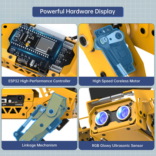 Hiwonder MechDog Pro Open-Source AI Robot Dog with Robot Arm
