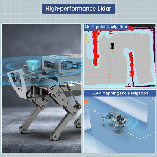 Hiwonder ROSPug Quadruped Bionic Robot Dog Powered by Jetson Nano ROS Open Source Python Programming