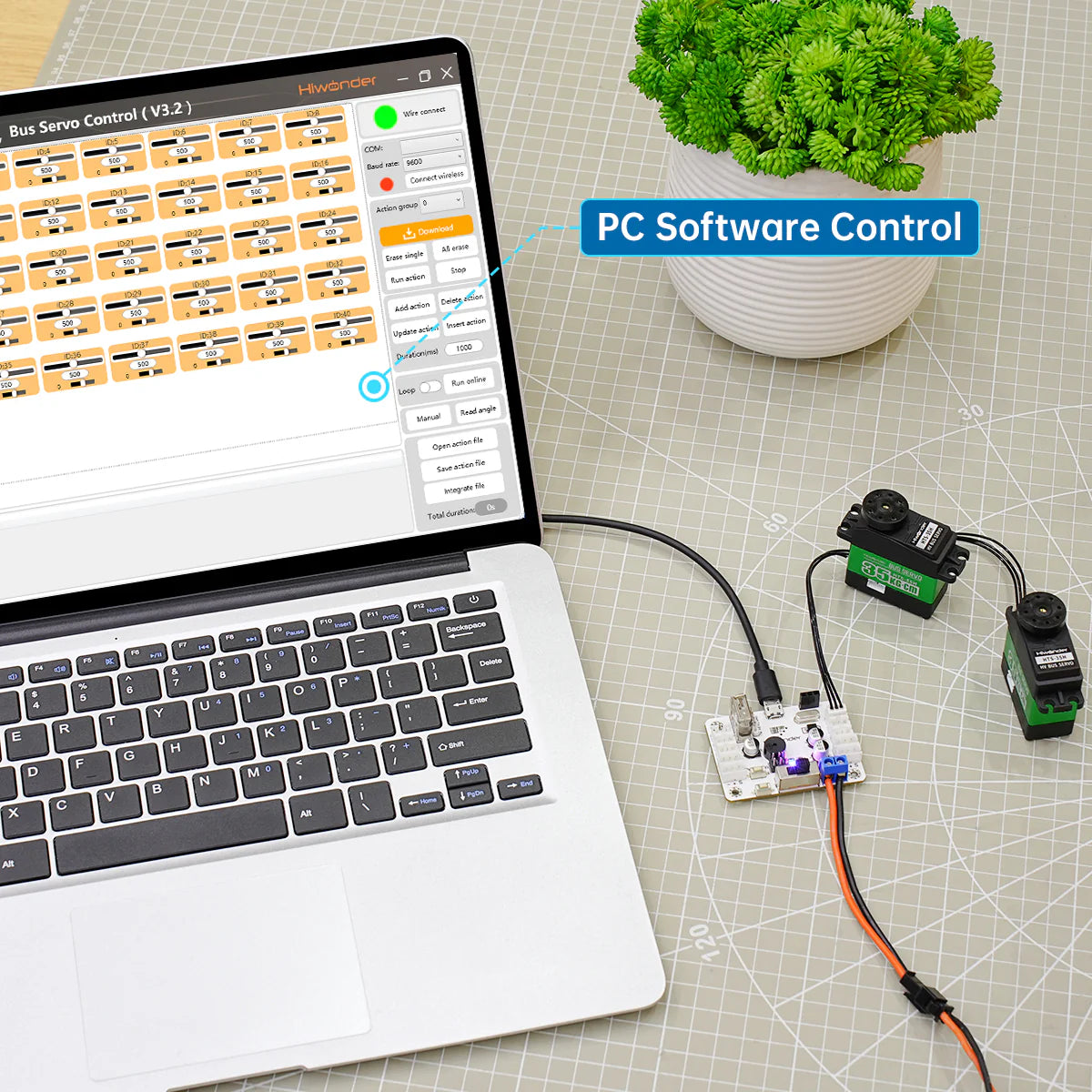 Hiwonder Serial Bus Servo Controller Communication Tester