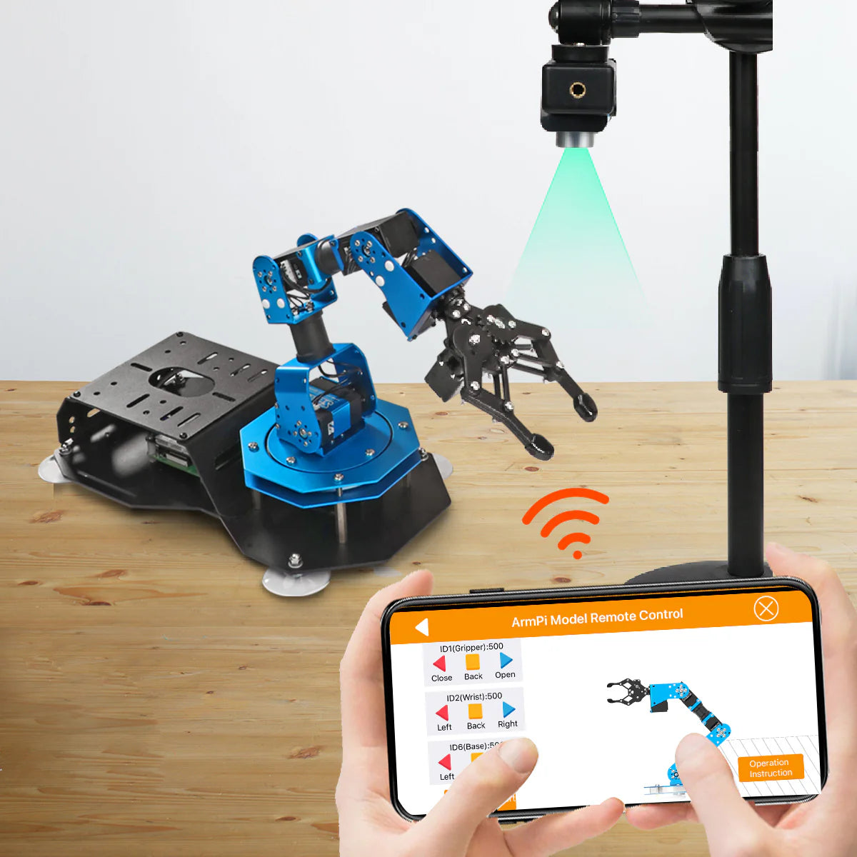 ArmPi Hiwonder Raspberry Pi 4B (4GB) AI Vision Robotic Arm/ Python Program