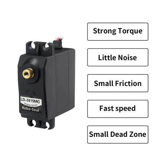 Hiwonder LD-3015MG Full Metal Gear Digital Servo with 17kg High Torque for RC Robot Car