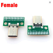 USB 3.1 Type C Connector 24+2P Male Female Breakout Board