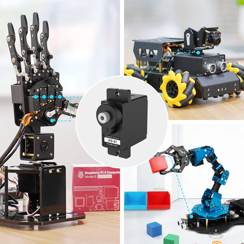 Load image into Gallery viewer, Hiwonder LFD-01 Robot Servo 6V Micro Servo Anti-blocking with Plastic Gear
