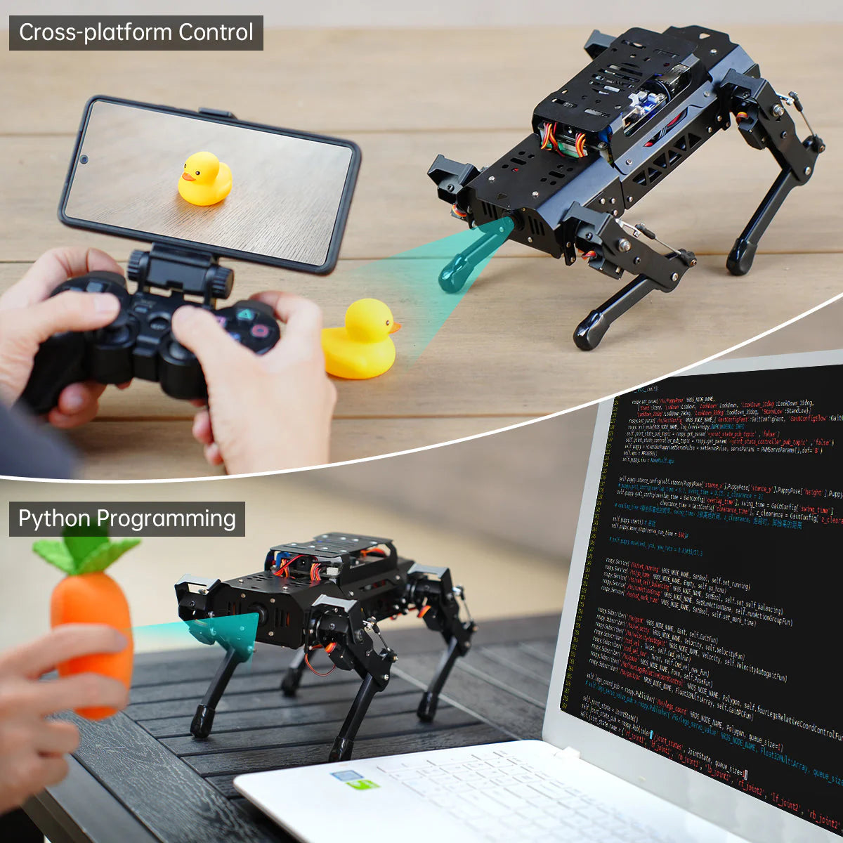 PuppyPi ROS Quadruped Robot with Raspberry Pi, Integrated with Large AI Model (ChatGPT)