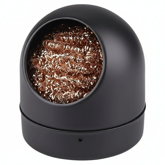 Soldering Iron Tip Cleaner with Stainless Steel Holder – Lead-Free Cleaning Ball