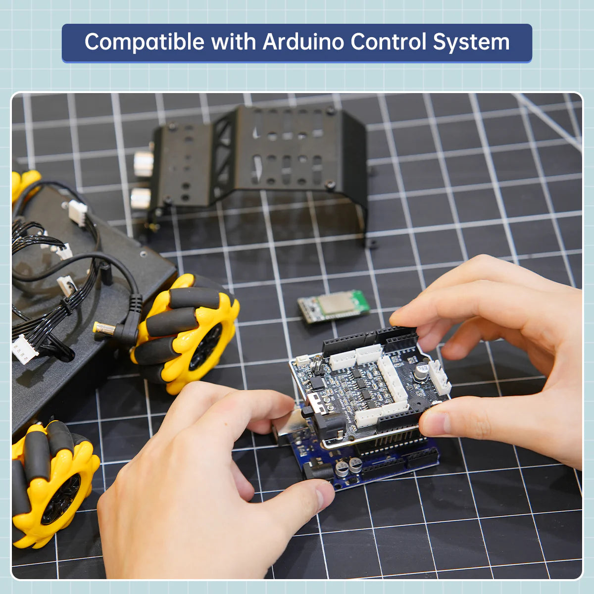 Hiwonder miniAuto AI Vision Robot Base on Arduino UNO R3 Controller with 360° Omnidirectional Mecanum Wheels