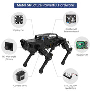 PuppyPi ROS Quadruped Robot with Raspberry Pi, Integrated with Large AI Model (ChatGPT)