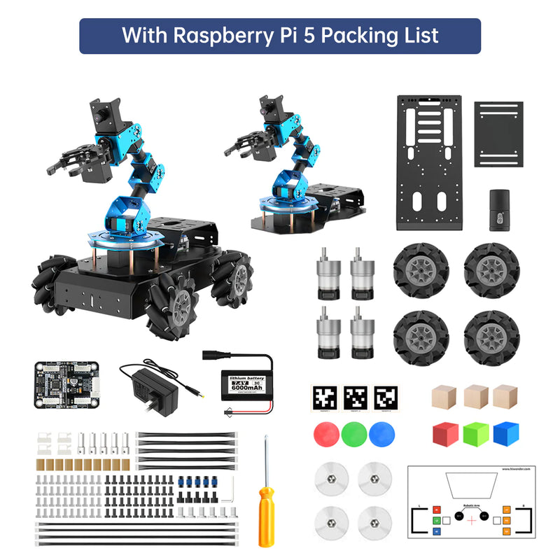 Load image into Gallery viewer, Hiwonder ArmPi Pro Raspberry Pi 5 ROS Robotic Arm Developer Kit
