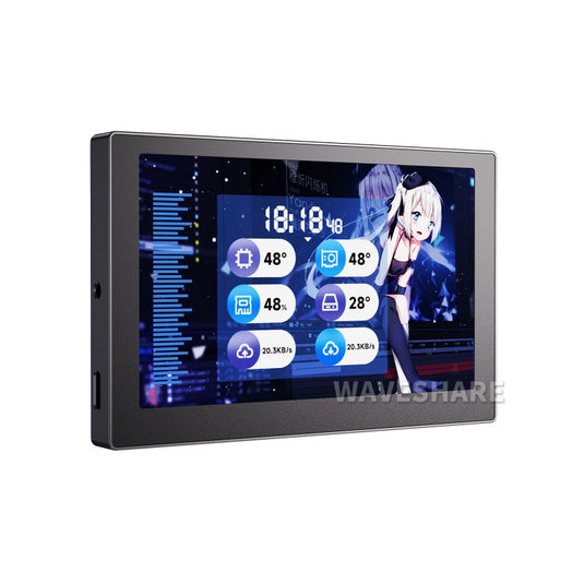 USB Monitor, AIO LCD Screen, Type-C Interface, CNC Metal Case