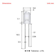 Transparent 5mm LED (Pack of 10)